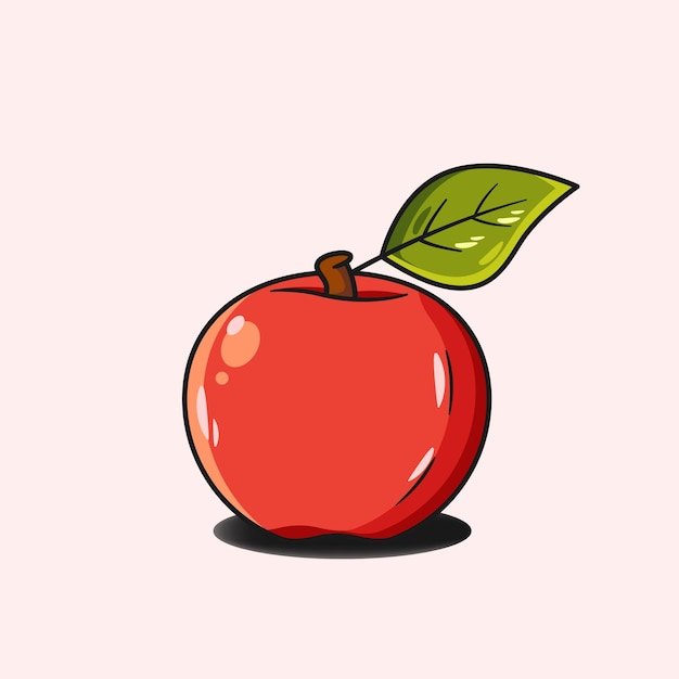 Apple vector cartoon illustration