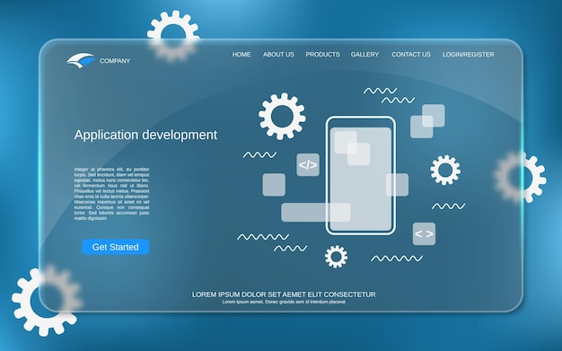 Application development vector concept illustration