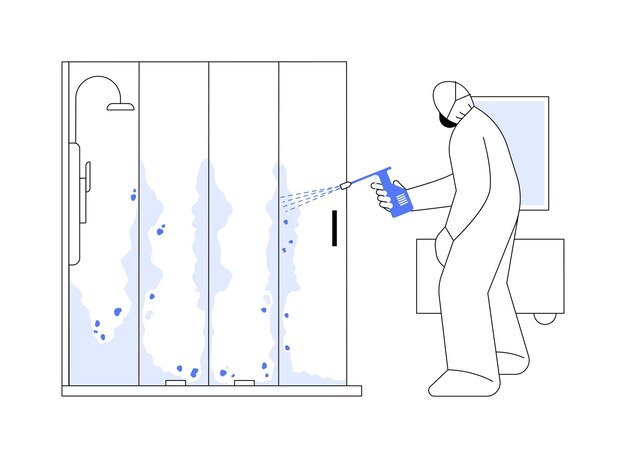 Vector applying biocide abstract concept vector illustration