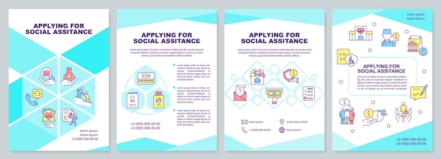 Applying for social assistance brochure template