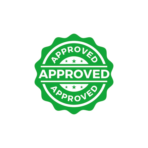 Vector approved seal stamp logo