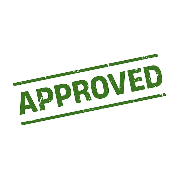 Approved Stamp Approved Square Sign