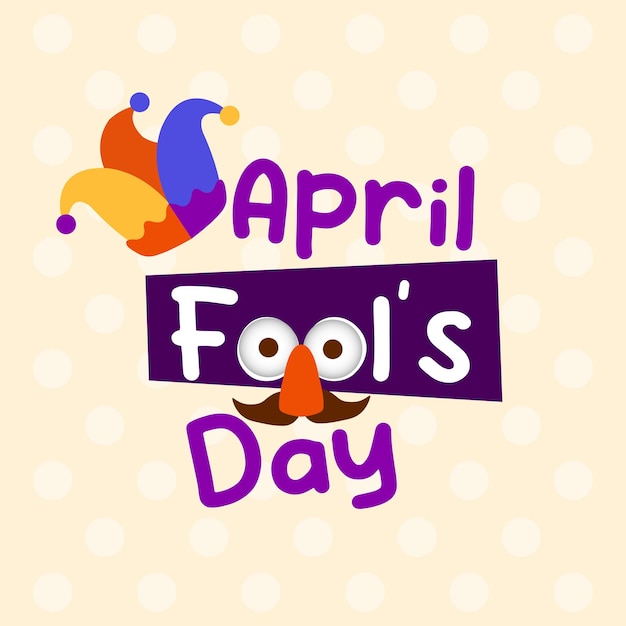 April fools day background funny and crazy face emoji icon