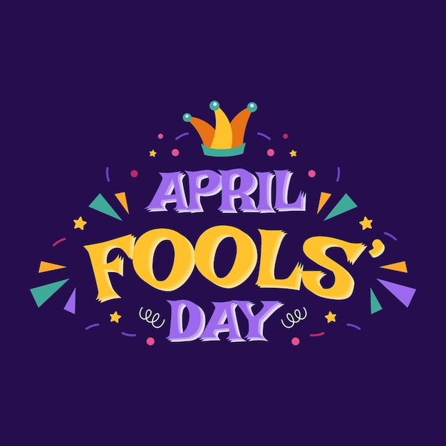 April fools day cartoon lettering