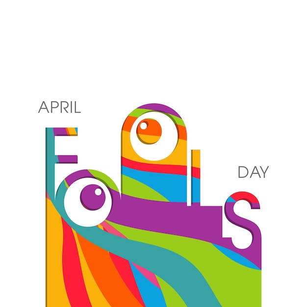 April fools day celebration greeting card design