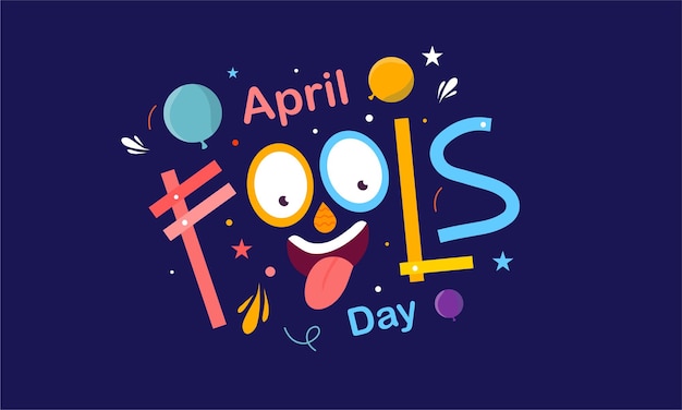 April fools day with funny prank illustration vector background design for april fools day event