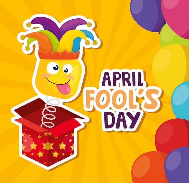 April fools day with surprise box