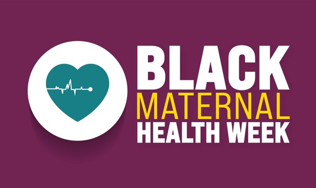 April is Black Maternal Health Week background template Holiday concept use to background banner