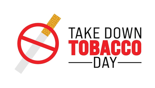 April is Take Down Tobacco Day background template Holiday concept use to background banner