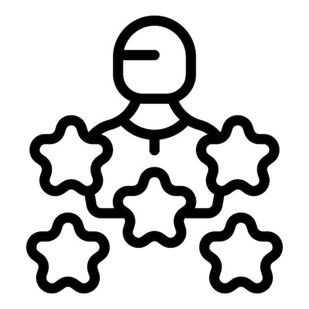 Aptitude growth icon outline vector Talent competence enhancement