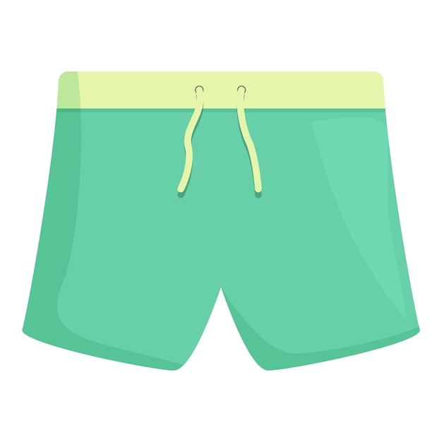 Aqua blue swim shorts illustration