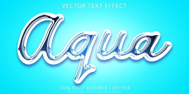 Aqua blue Text Effect