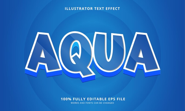 aqua editable text effect