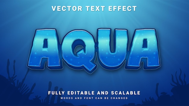 AQUA  text effect