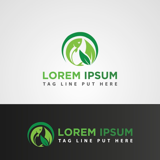 aquaculture Fish Farm logo template Nature fish logo design