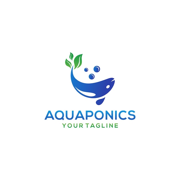 Aquaponics Logo Stock Vector Template