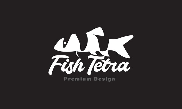 Aquarium fish black logo vector symbol icon design graphic illustration