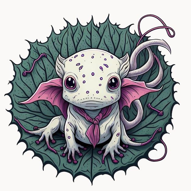 Aquatic Delight Colorful Axolotl Vector Art for Products