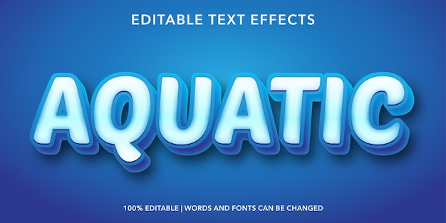 Aquatic Editable Text Effect