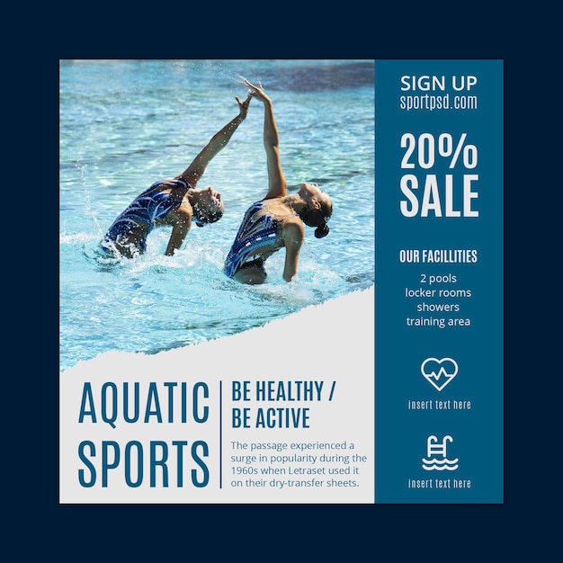 Aquatic sports flyer template