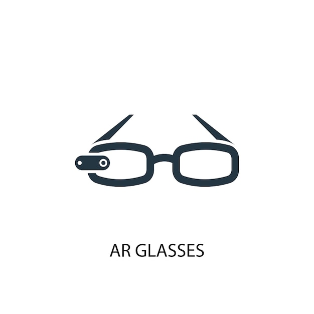 AR glasses icon. Simple element illustration. AR glasses concept symbol design from Augmented reality collection. Can be used for web and mobile.