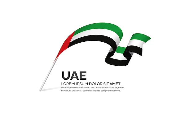 Vector arab united emirates flag vector