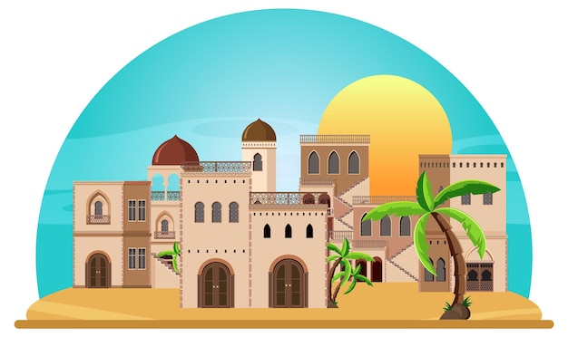 Arabian architecture house and building