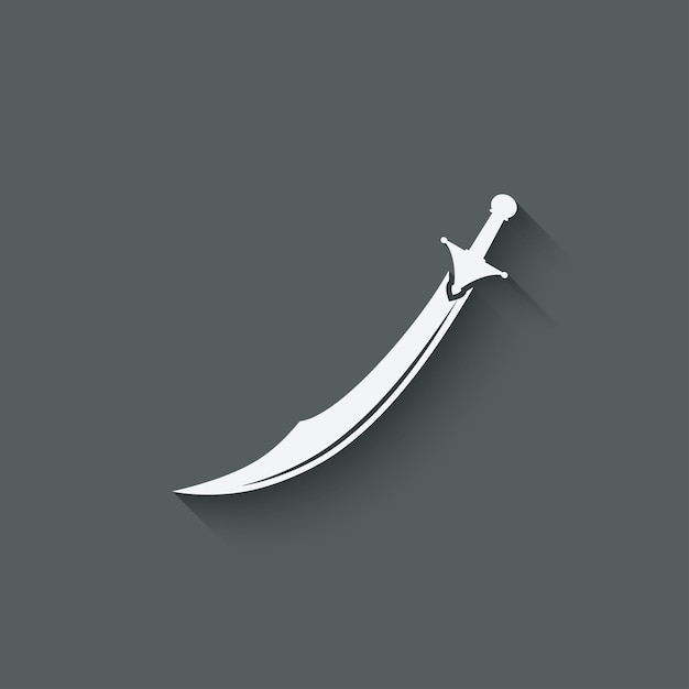 Vector arabian saber scimitar icon