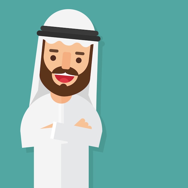 Arabic Businessman smiling 