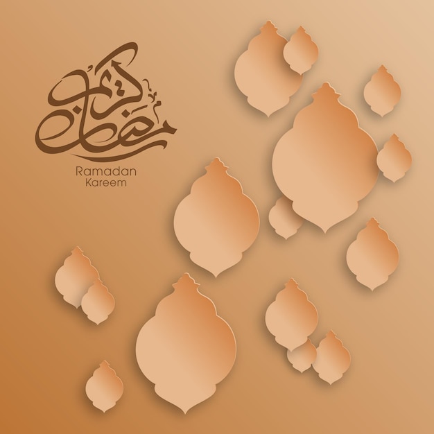 Arabic calligraphic text of ramadan kareem for the celebration of muslim festival