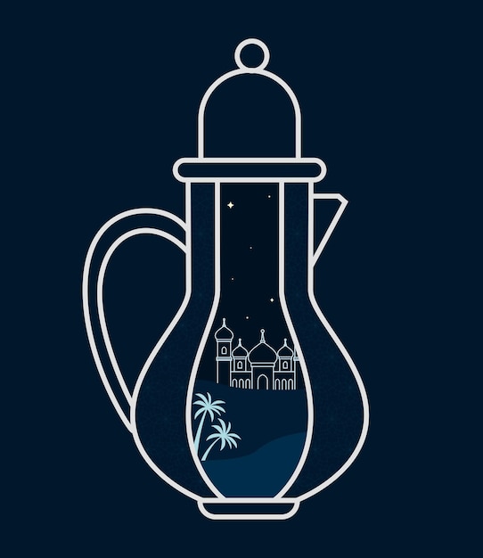 Arabic jar utensil poster