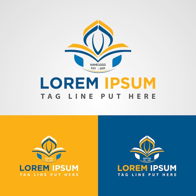 Arabic learning logo and Islamic education logo Islamic logo template