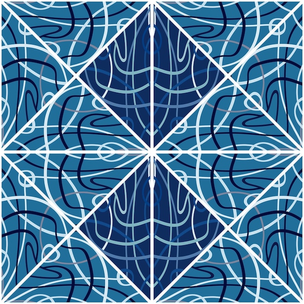 Arabic style mosaic seamless pattern Decorative abstract lines ornament