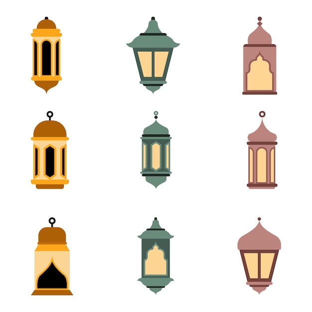 Arabic traditional Ramadan Kareem eastern lanterns garland