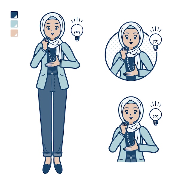 An arabic woman in casual fashion with came up with images