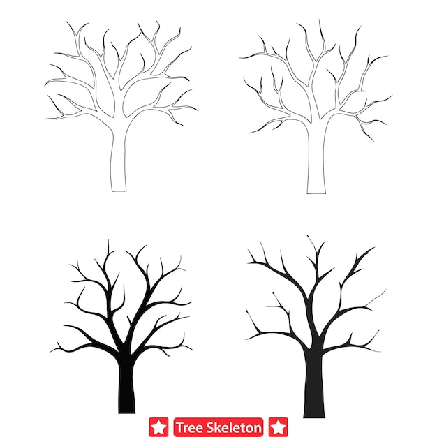 Arcane Allure Mystical Tree Skeleton Vector Designs