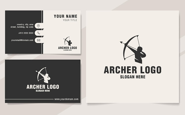 Archer logo template on monogram style