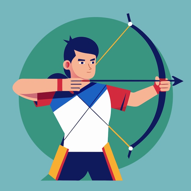 Archery Shooter Clip Art Vector Illustration Design