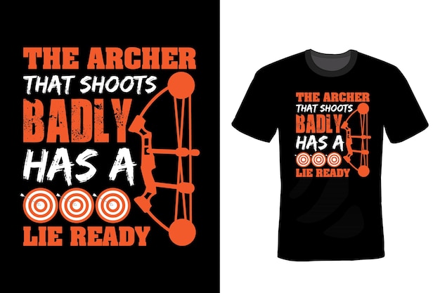 Archery T shirt design typography vintage