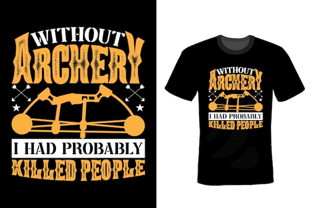 Archery T shirt design typography vintage