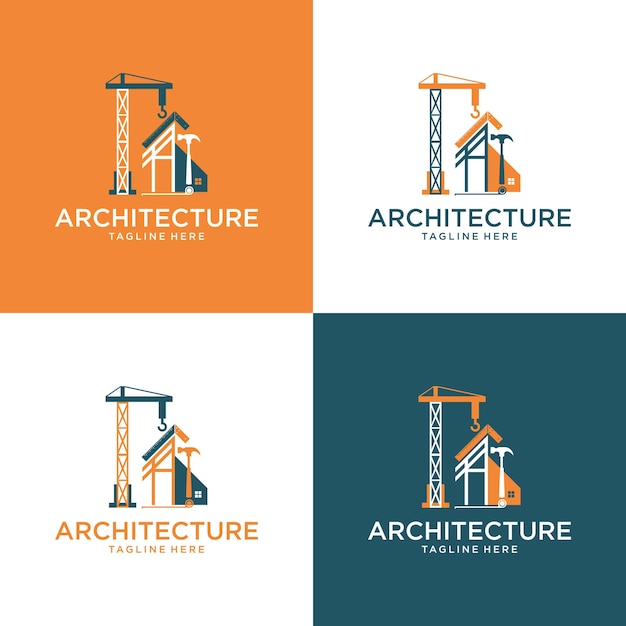 Architect house logo  architectural and construction design 2