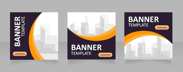 Architectural design process web banner design template