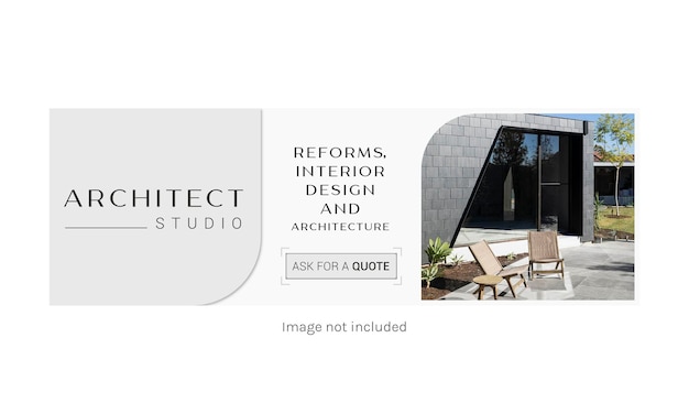 Architecture building and luxury house Header and cover with graden