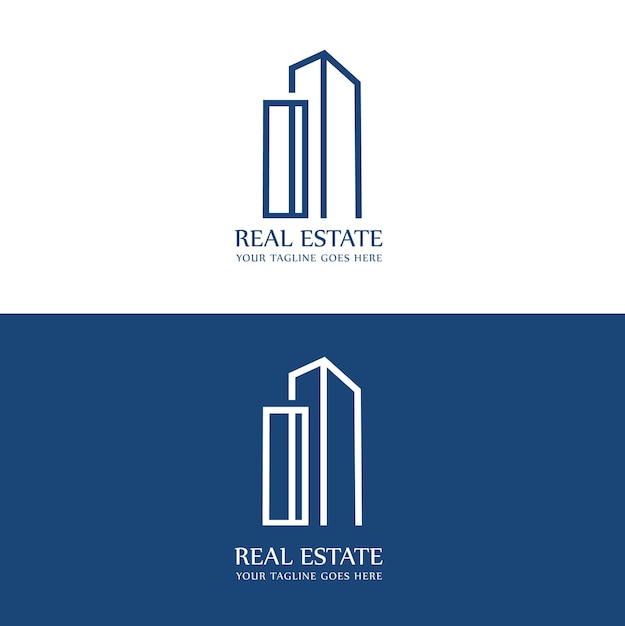 Architecture building real estate logo and colorful building template