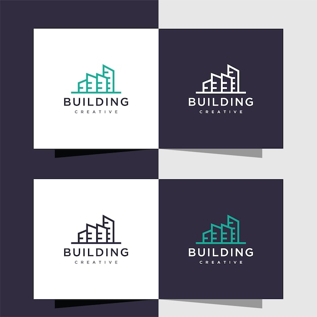 Architecture building real estate logo design symbol