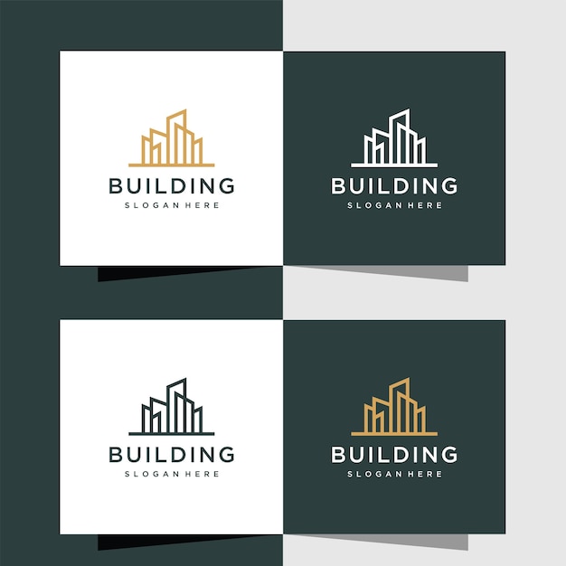 Architecture building real estate logo design symbol