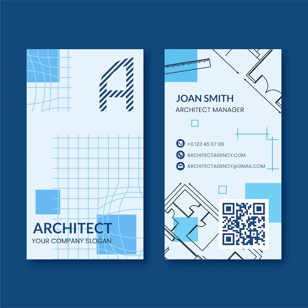 Architecture development vertical business card