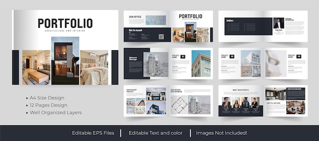 Architecture Portfolio or Minimal Architecture and Interior Brochure template Design