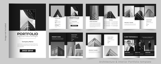 Vector architecture portfolio or portfolio design template