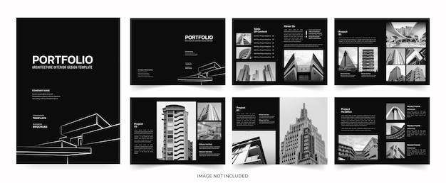 Vector architecture portfolio or real estate brochure template